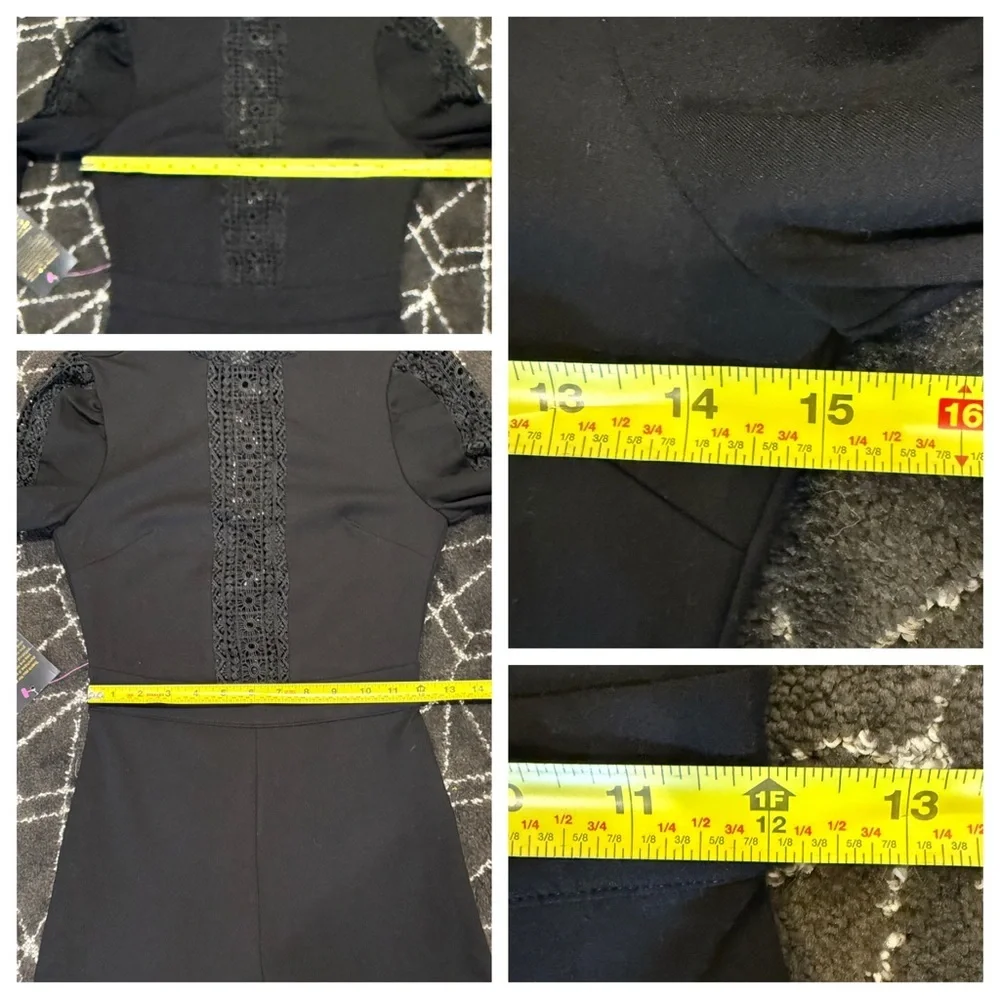 NWT! Bebe RUFFLE BELL SLEEVE ROMPER